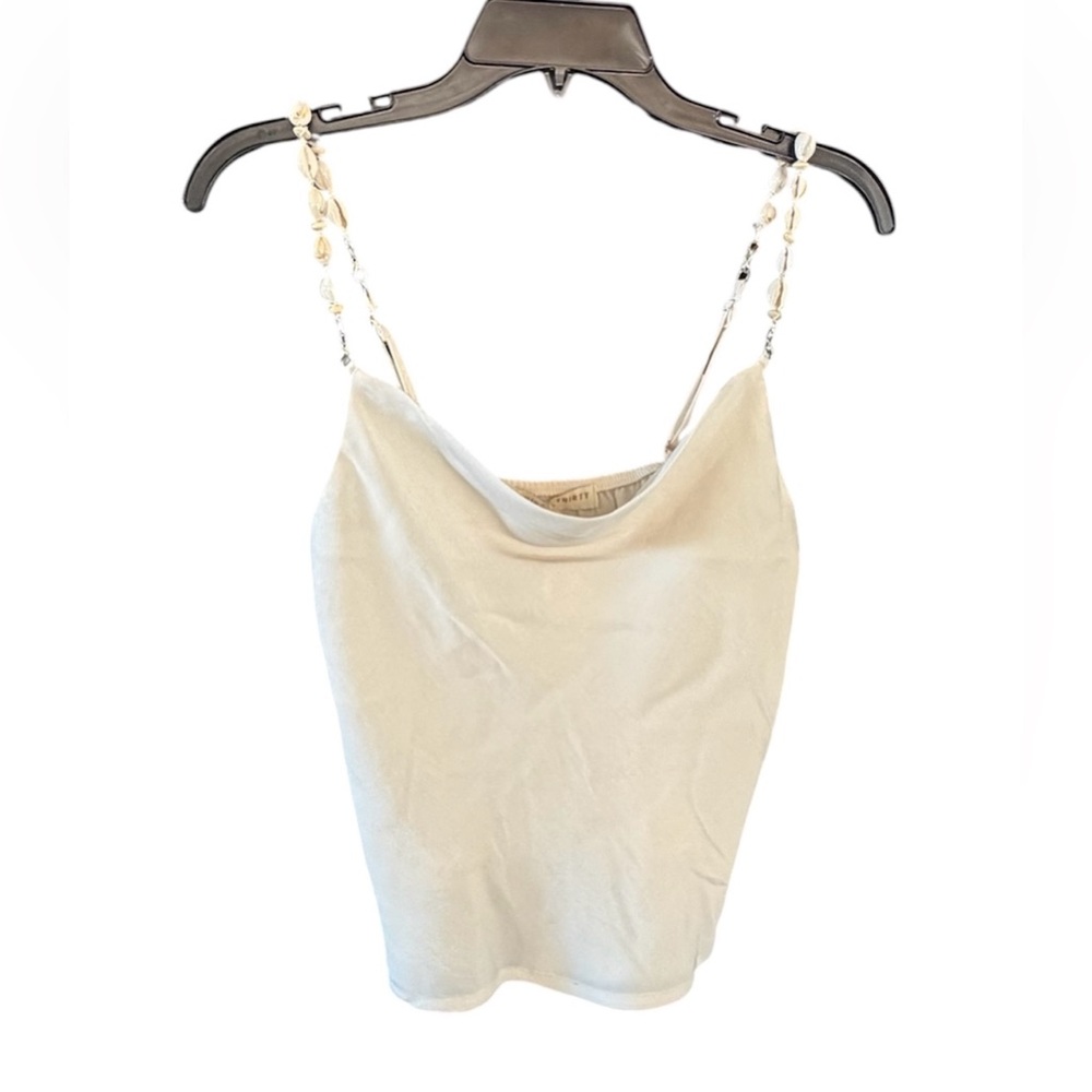 NWT - Cream Shell-Strap Cami Top. - Picture 2 of 6